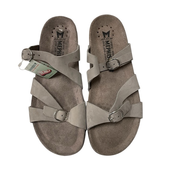 NWT Mephisto Mephisto Hannel Light Gray Women's Sandals Size 38 / Size 8 - Picture 1 of 6